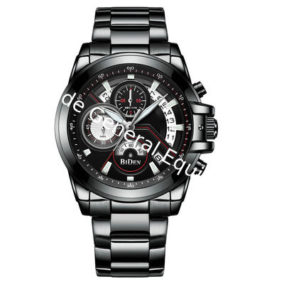 WJ-7390 Fashion Latest Design Cool Men Watches Waterproof Day Quartz Handwatches 3ATM Stainless Steel Wrist Watches