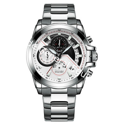WJ-7390 Fashion Latest Design Cool Men Watches Waterproof Day Quartz Handwatches 3ATM Stainless Steel Wrist Watches