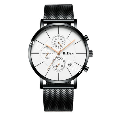 WJ-7393 Wholesales Casual Men Watches Waterproof Water Resistant Stainless Steel Handwatches 3ATM Date Quartz Wrist Watches