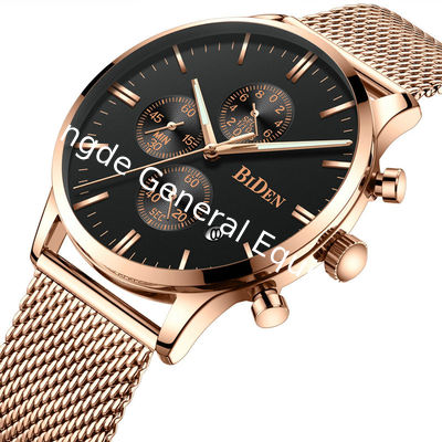 WJ-7394 Vogue Waterproof Stainless Steel Wrist Watches Business Men Handwatches Water Resistant Date Quartz Watches