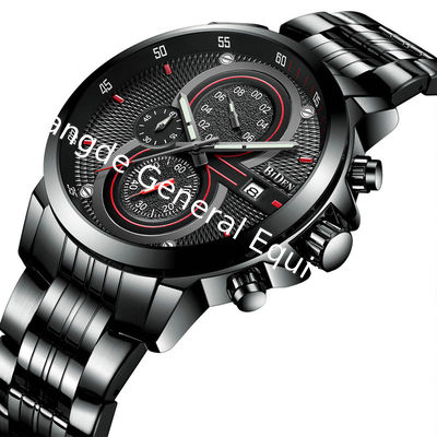 WJ-7395 Wholesales Business 3ATM Men Watches Waterproof Stainless Steel Wrist Watches Aotu Date Quartz Handwatches