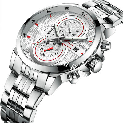 WJ-7395 Wholesales Business 3ATM Men Watches Waterproof Stainless Steel Wrist Watches Aotu Date Quartz Handwatches