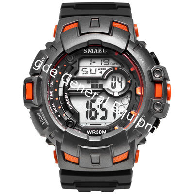 WJ-7700 Fashion Wholesales SMAEL Plastic Watches Big Face Waterproof OEM Handwatches Brand Auto Date Digital Men Wrist Watches