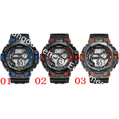 WJ-7700 Fashion Wholesales SMAEL Plastic Watches Big Face Waterproof OEM Handwatches Brand Auto Date Digital Men Wrist Watches