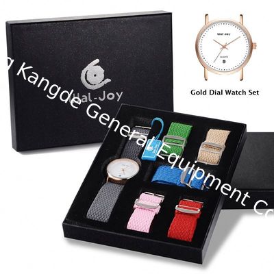 Wal-Joy Brand Nylon Band Waterproof with Calendar Quartz Luxury Watch Set WJ9007