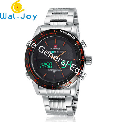 WJ-5004 New Mens Brand NAVIFORCE Watches Stainless Steel Wrist Watches Auto Date Week Designer Hours Men Watch