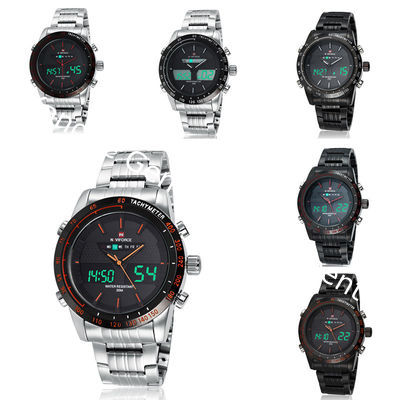 WJ-5004 New Mens Brand NAVIFORCE Watches Stainless Steel Wrist Watches Auto Date Week Designer Hours Men Watch