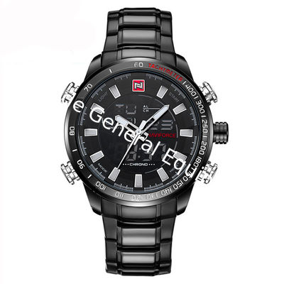 WJ-6308 Naviforce Day Date Brand Quartz Handwatches  Japan Movt Men Watches Stainless Steel Waterproof Watchwatches