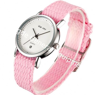 Wal-Joy Custom Logo Woven Strap Luxury Gift Watch Set for Girl Women Designers Watches Change Band DIY Child Wristwatch