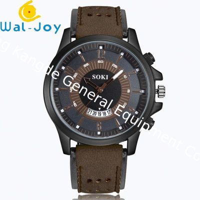 WJ-6931 2018 SOKI Brand New Design Match Color Leather Watches for Men Quartz Watches With Date