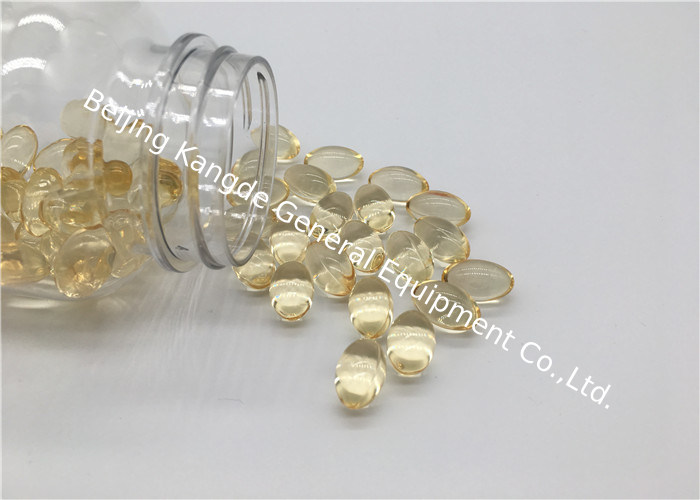 Clear Pale Yellow Vitamin E Supplement Oval Shaped , Vitamin E Softgels For Skin VS1H