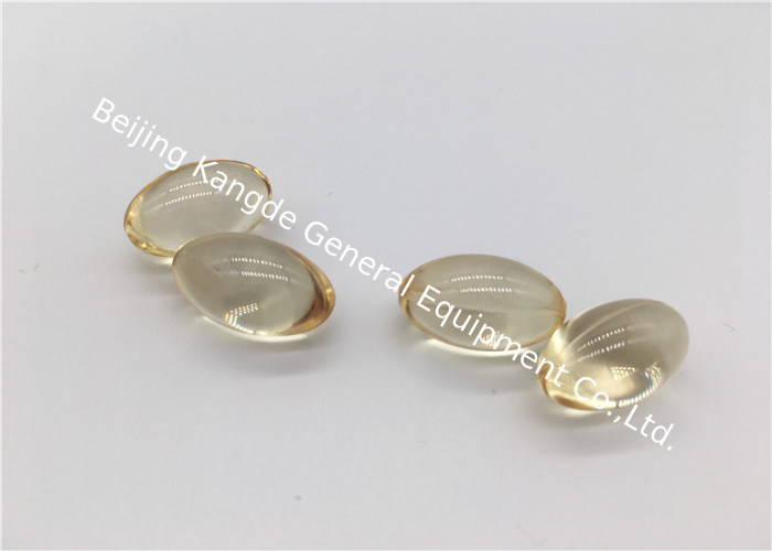 Clear Pale Yellow Vitamin E Supplement Oval Shaped , Vitamin E Softgels For Skin VS1H