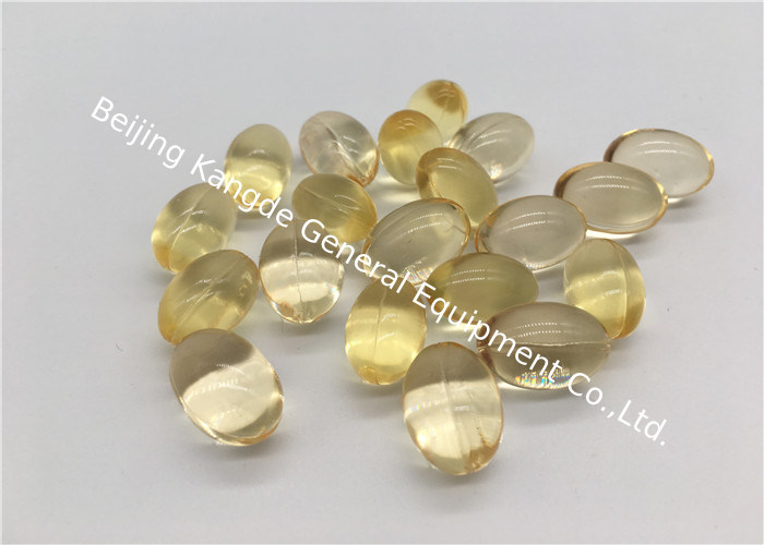 Clear Pale Yellow Vitamin E Supplement Oval Shaped , Vitamin E Softgels For Skin VS1H