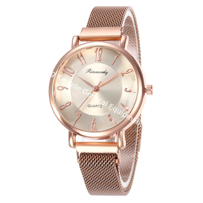 WJ-8569 Good Quality Wholesale Gold Alloy Case Women Hand Magnet Buckle Women Ladies Mesh Watch