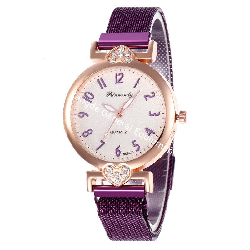 WJ-8567 Chinese Factory 2019 Newest Design Women Hand Alloy Case Mesh Wrist Magnetic Bracelet Watch