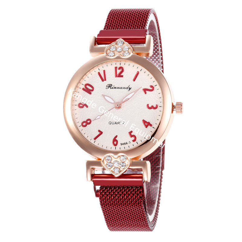 WJ-8567 Chinese Factory 2019 Newest Design Women Hand Alloy Case Mesh Wrist Magnetic Bracelet Watch