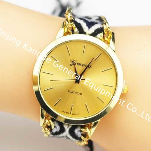 WJ-3118-1 Promotion Geneva Knitted Wrap Bracelet Quartz Watches