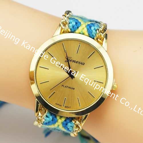 WJ-3118-1 Promotion Geneva Knitted Wrap Bracelet Quartz Watches