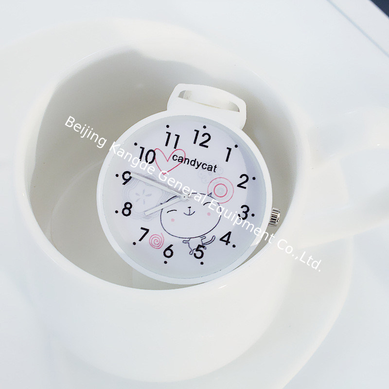 WJ-8379 Beautiful Ladies Silicone Watch Band Alloy Case Watch