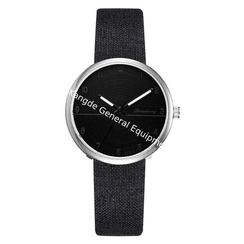 WJ-8443 Women Fashion Blue Band Alloy Watch Case Good Quality Black Leather Watch