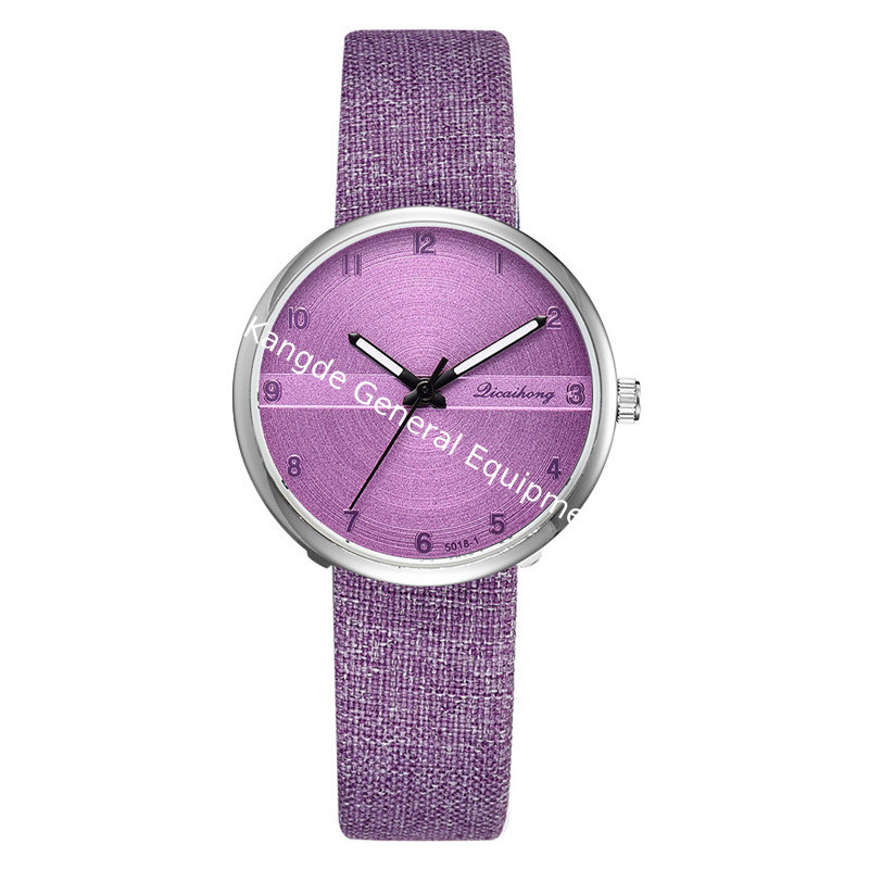 WJ-8443 Women Fashion Blue Band Alloy Watch Case Good Quality Black Leather Watch