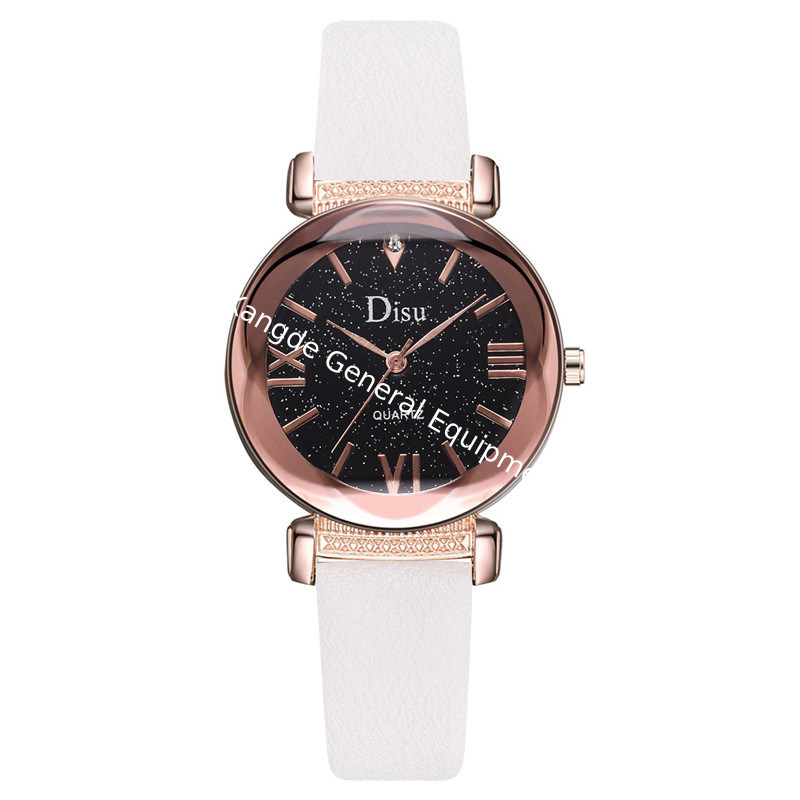 WJ-8426 Women Fashion Wrist Quality Assurance 8 Colors Alloy Watch Case Pink Leather Strap Watch