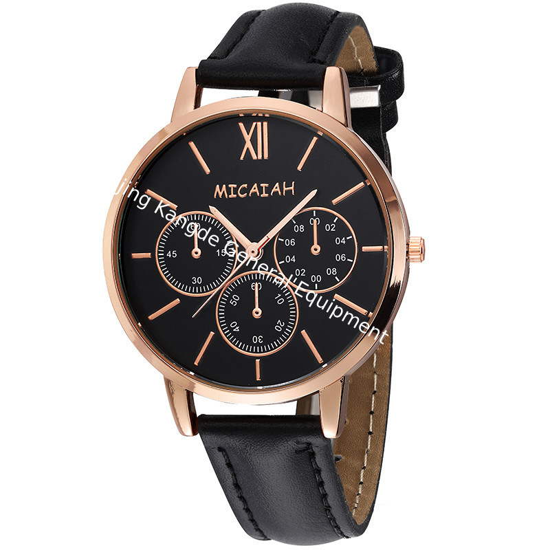 WJ-8424 Women Fashion Wrist Leather Strap Alloy Watch Case Analog Watch