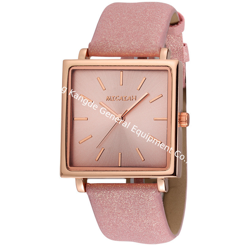 WJ-8420 Women Fashion Hand Alloy Watch Case Leather Women Watch
