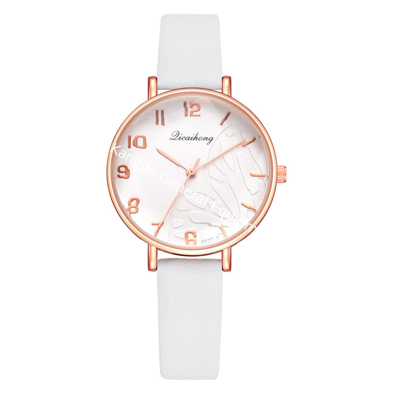 WJ-8412 Fashion Women Quartz Leather Band Alloy Case Watch