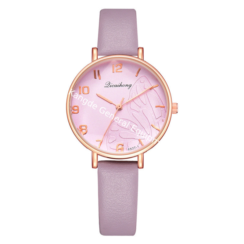 WJ-8412 Fashion Women Quartz Leather Band Alloy Case Watch