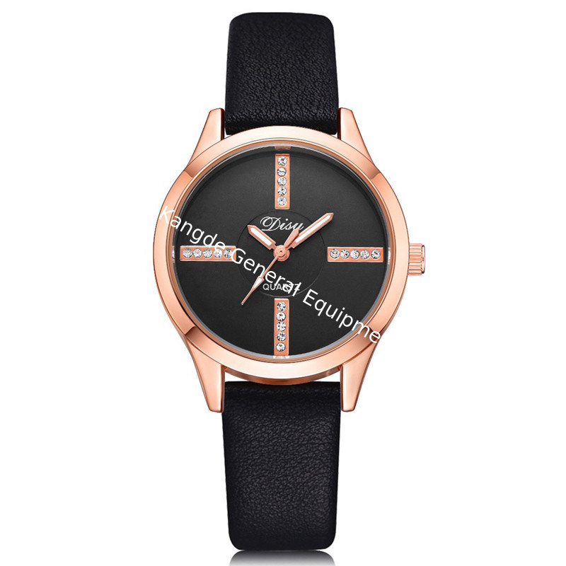 WJ-8394 New Fashion Ladies Alloy Watch Case Leather Watch