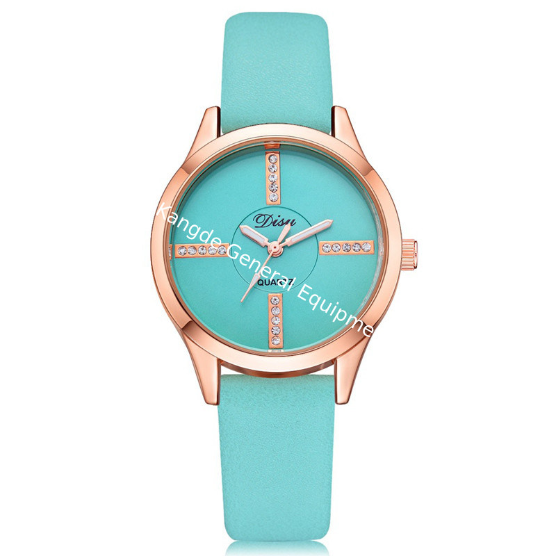 WJ-8394 New Fashion Ladies Alloy Watch Case Leather Watch