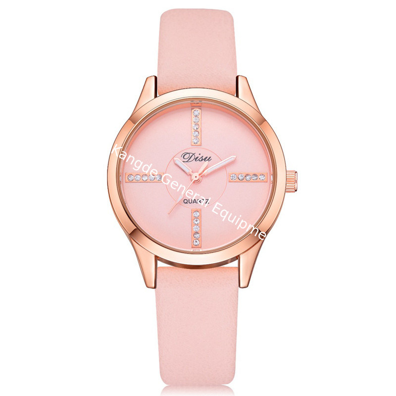 WJ-8394 New Fashion Ladies Alloy Watch Case Leather Watch