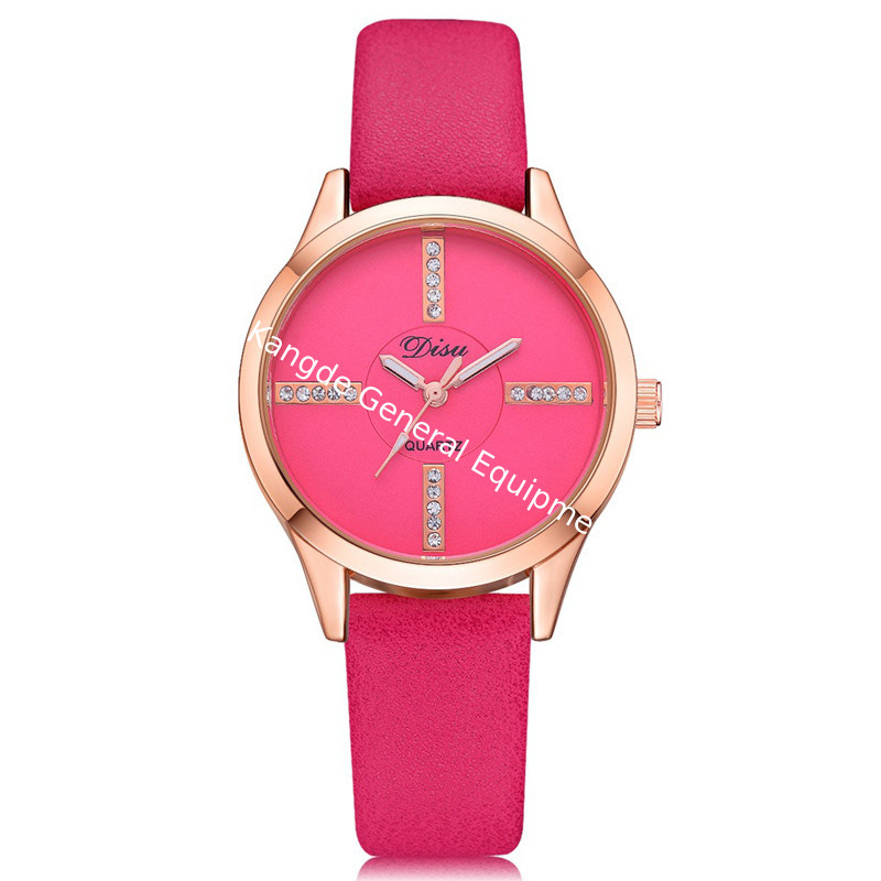 WJ-8394 New Fashion Ladies Alloy Watch Case Leather Watch