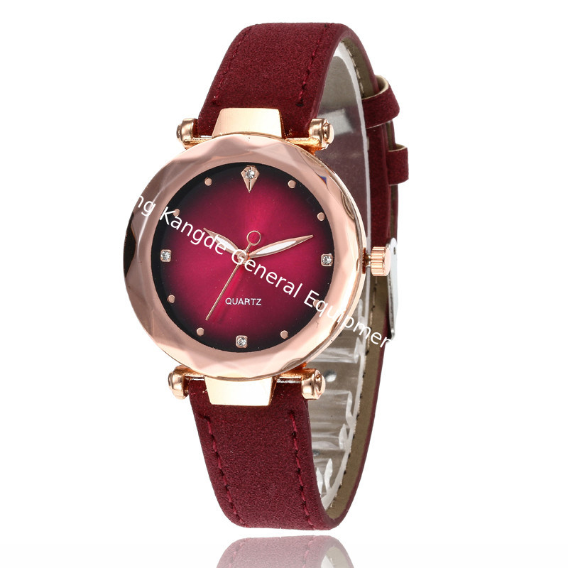 WJ-7778 Ladies Pink Leather Women Hand Watch