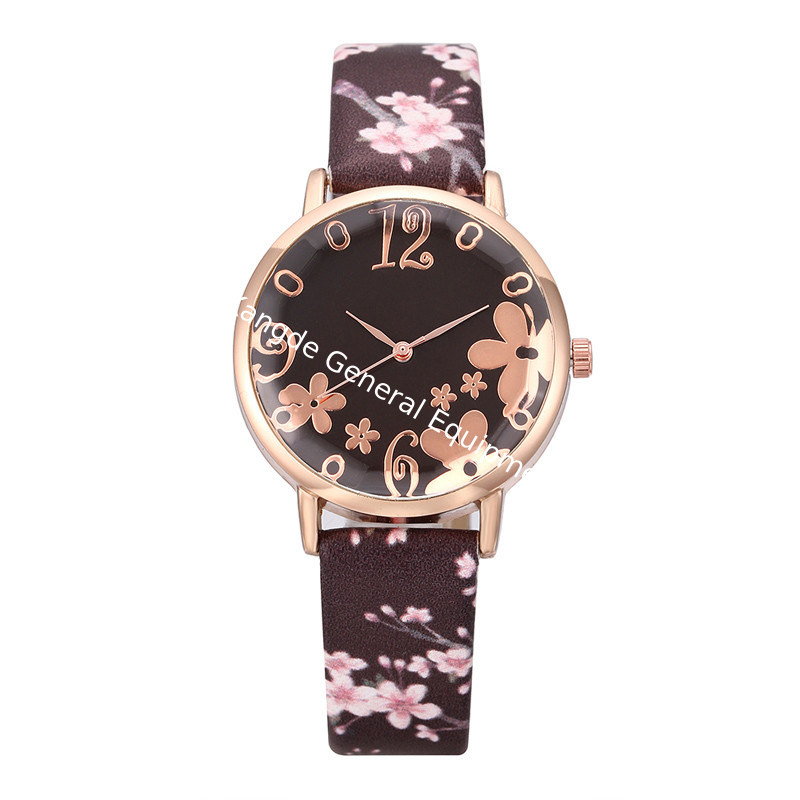 WJ-7877 Beautiful Flower Leather Band Creative Latest Woman Watch For Girl Student Match Color Stylish Charming Ladies Watches