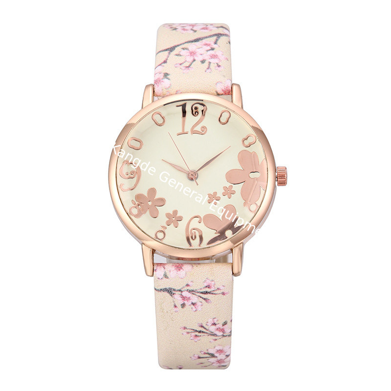 WJ-7877 Beautiful Flower Leather Band Creative Latest Woman Watch For Girl Student Match Color Stylish Charming Ladies Watches