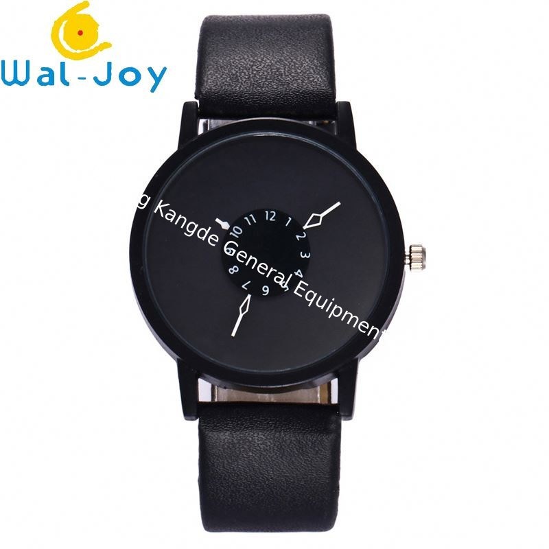 WJ-6389 Leather Band Quartz Turntable Dial Personality Fashion Lady Watch