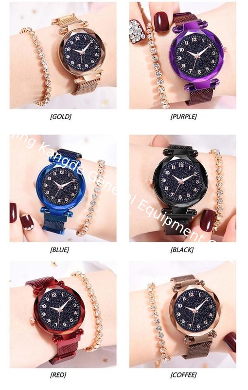 WJ-8481China Good Quality Fashion Smart Quartz Alloy Case Night Lights Magnetic Belt Watch