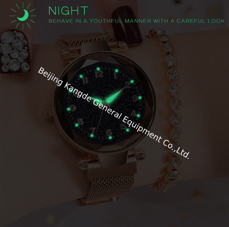 WJ-8481China Good Quality Fashion Smart Quartz Alloy Case Night Lights Magnetic Belt Watch