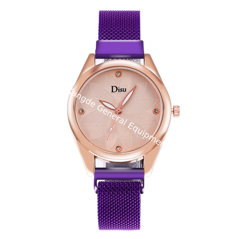 WJ-8456 Charm Fashion Good Quality Women Magnetic Watch Strap Stainless Steel Mesh Band Watch