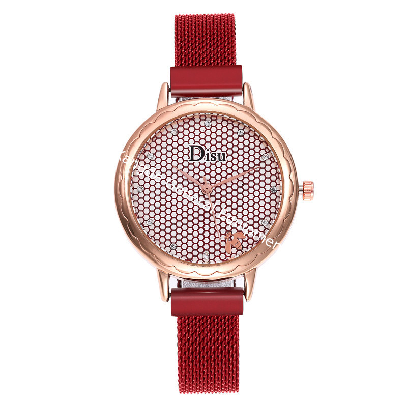WJ-8459 Charm Fashion Bee Good Quality Stainless Steel Band Magnetic Watch Mesh Strap Watch