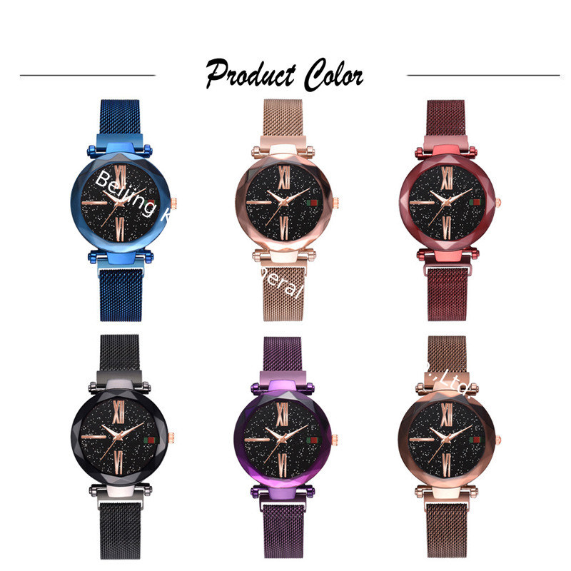 WJ-8359 Fashion Smart Purple 6 Colors 16Mm Stainless Steel Watch Band Magnetic Strap Watch