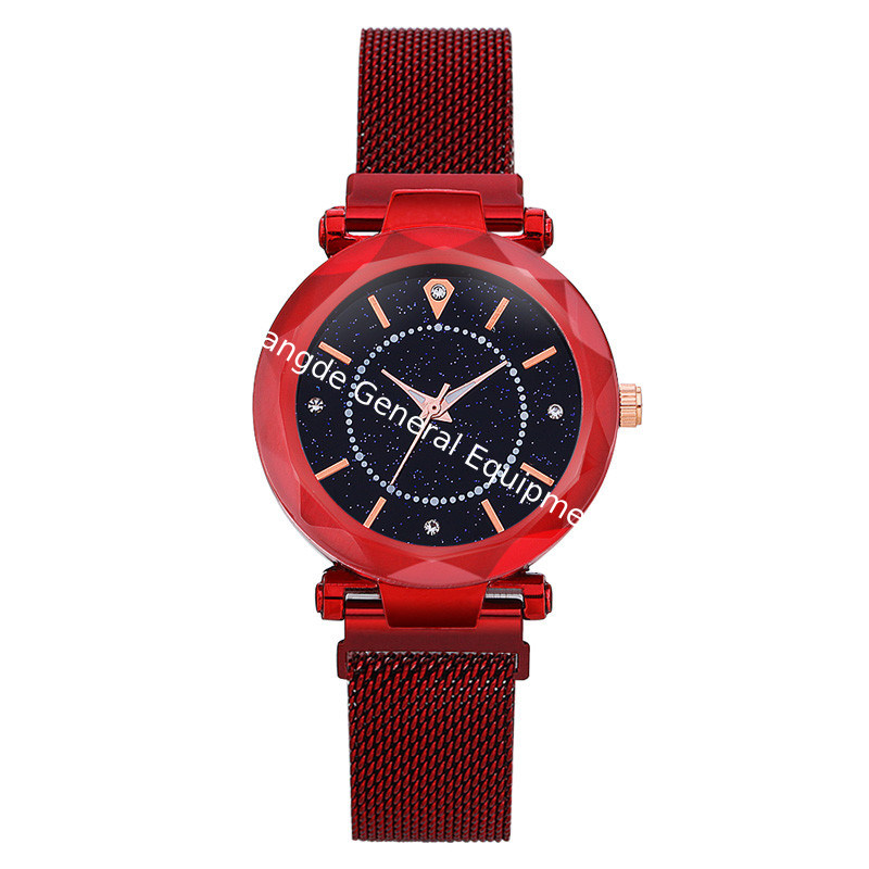 WJ-8656 New Style Purple Stainless Steel Watch Band Alloy Case 5 Colors Magnetic Strap Analog Quartz  Watch
