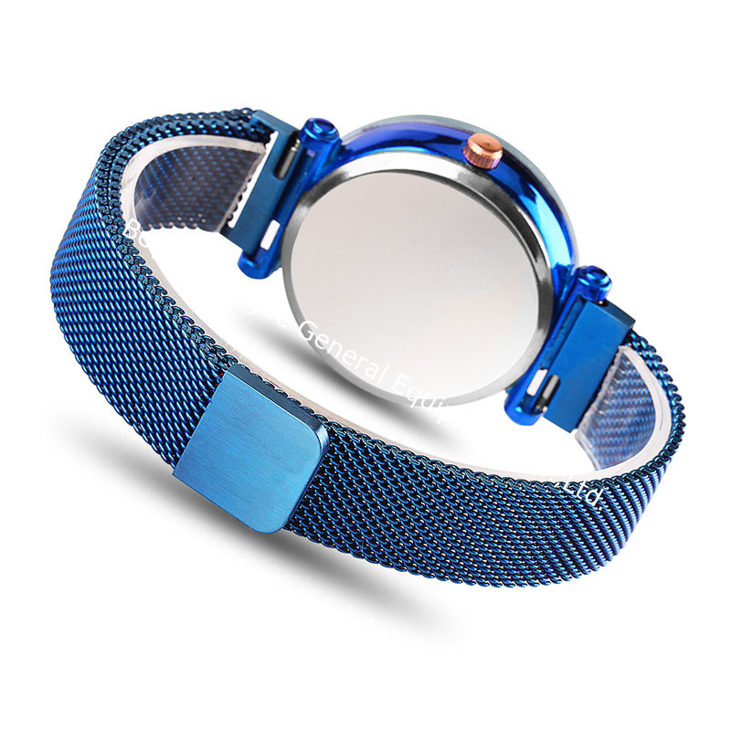 WJ-8656 New Style Purple Stainless Steel Watch Band Alloy Case 5 Colors Magnetic Strap Analog Quartz  Watch