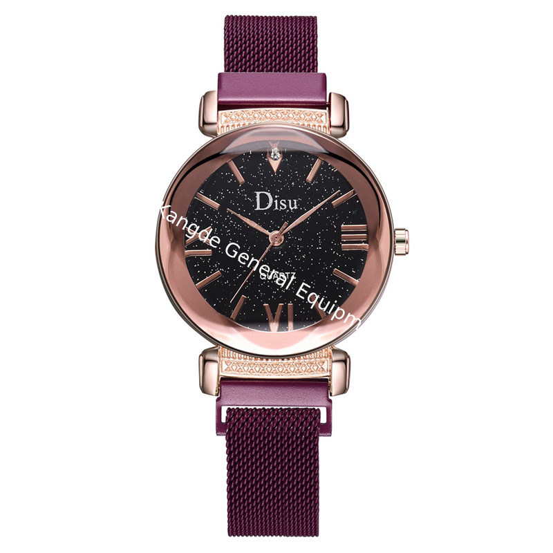 WJ-8429 China Factory High Quality 16Mm Stainless Steel Watch Band Analog Quartz Magnetic Strap Watch