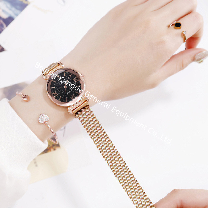 WJ-8429 China Factory High Quality 16Mm Stainless Steel Watch Band Analog Quartz Magnetic Strap Watch