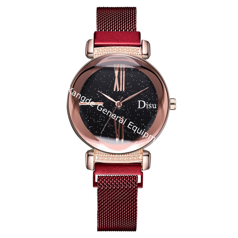 WJ-8428 Quality Assurance 5 Colors 16Mm Stainless Steel Watch Band Analog Quartz Magnetic Strap Watch