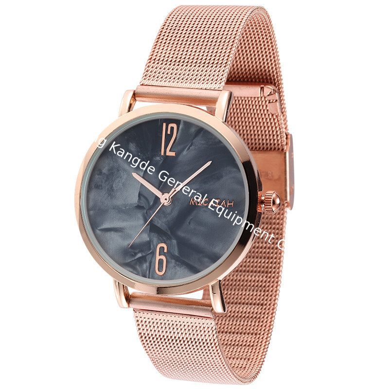 WJ-8419 Stainless Steel New Design Fashion Girls Mesh Watch Ladies Analog Quartz Watch