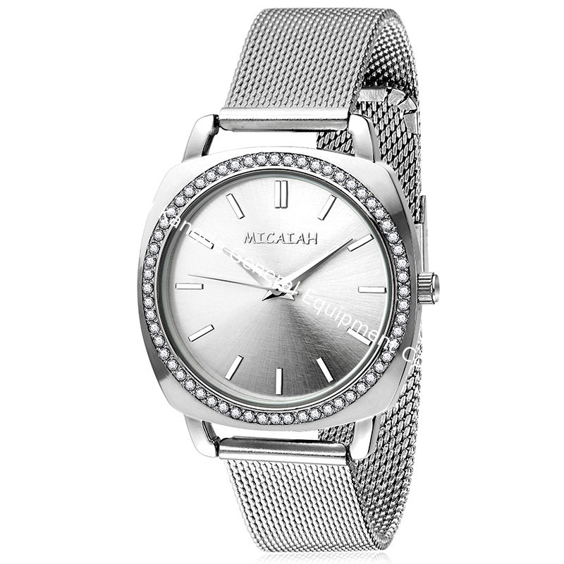 WJ-8422 New Design Fashion Girls Stainless Steel Mesh Band Analog Quartz Watch